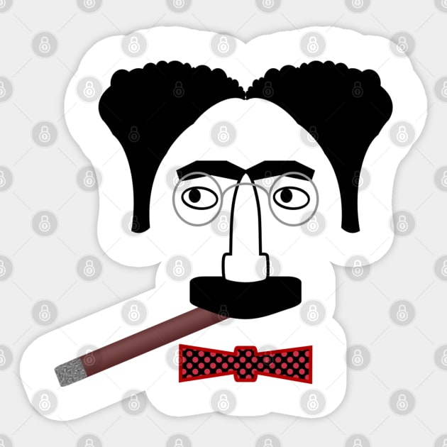 Groucho Marx Sticker by Christyn Evans